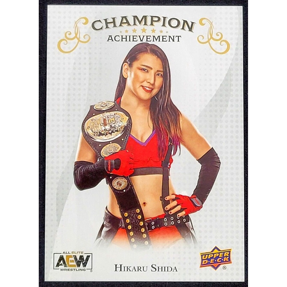 2021 UPPER DECK‎ AEW HIKARU SHIDA SP CHAMPIONSHIP ACHIEVEMENT